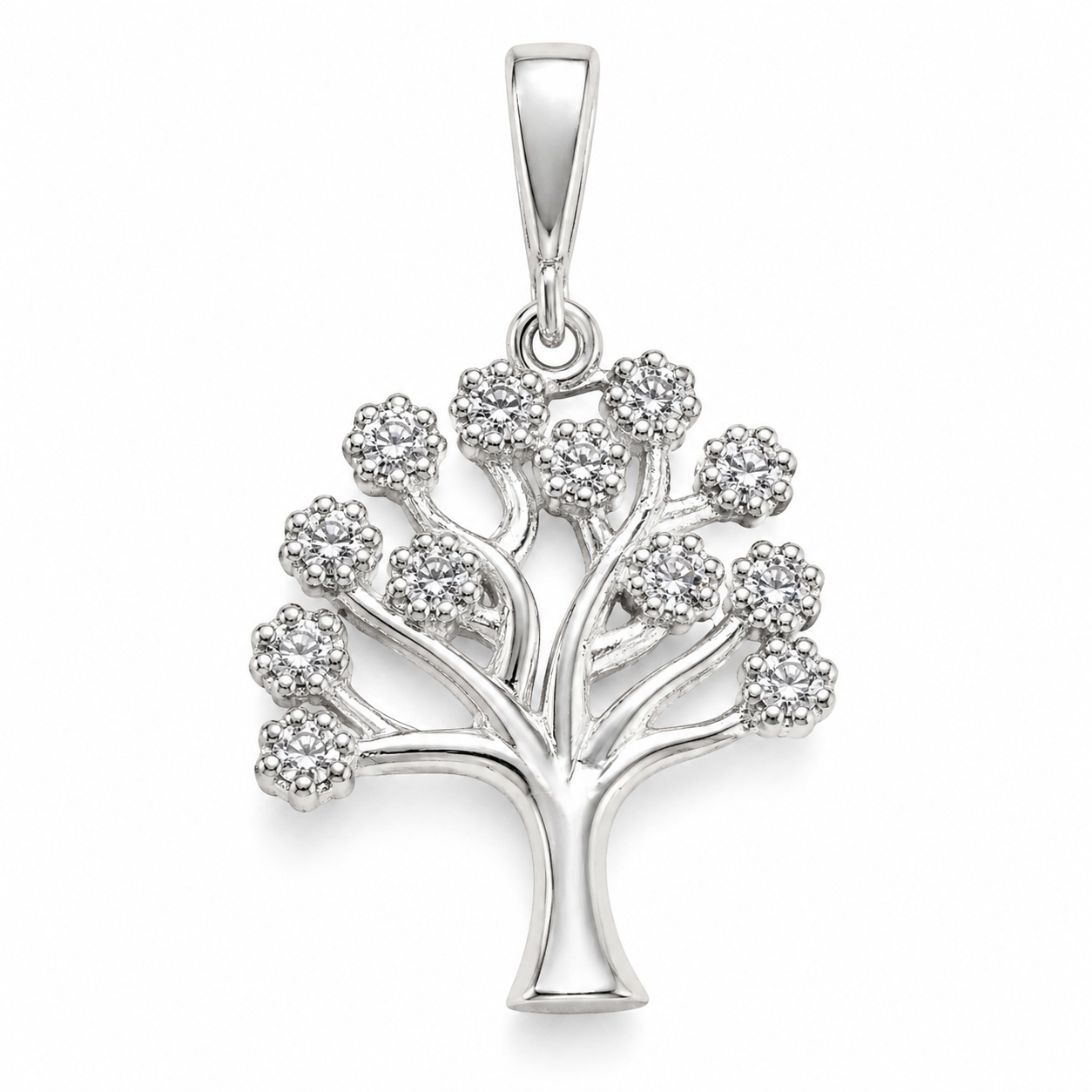 Pandantiv aur 14K model copacul vietii cu pietre Zirconia Life Tree Elegance