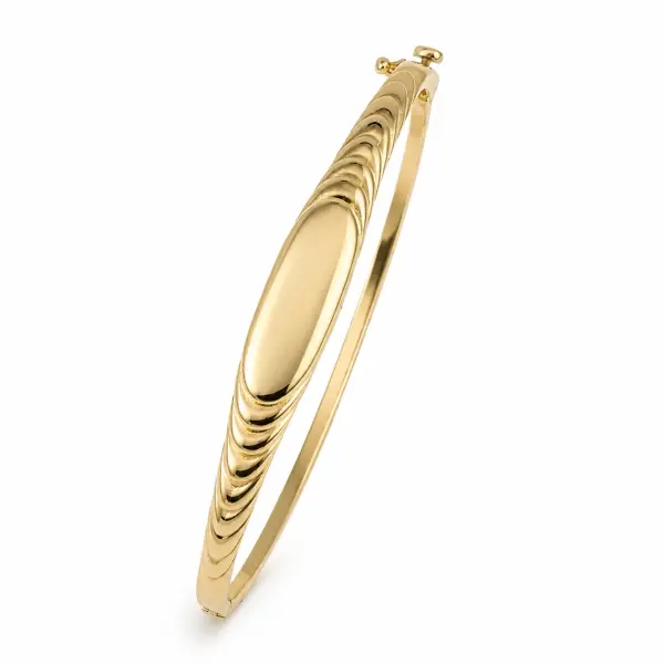 Bratara aur 14k fixa cu design texturat Radiant Texture