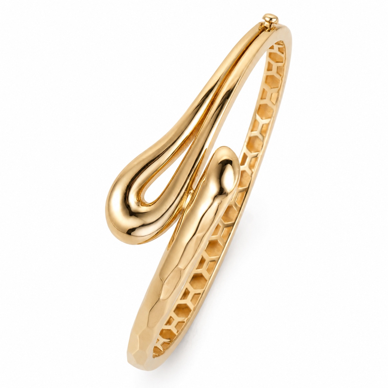 Bratara aur 14k fixa cu design fluid Fluid Grace