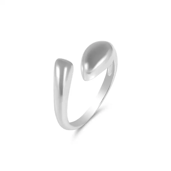 Inel argint cu design fluid Silver Liquid Curve