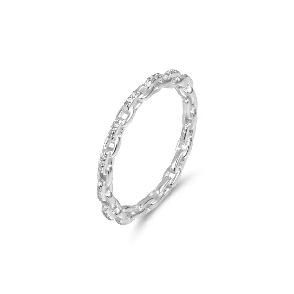 Inel argint cu pietre Zirconia Silver Crystal Band