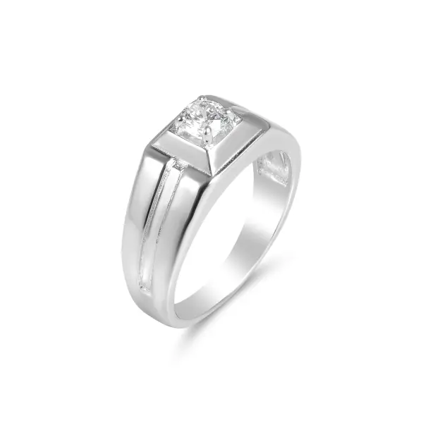 Inel argint cu piatra Zirconia Silver Bold Square