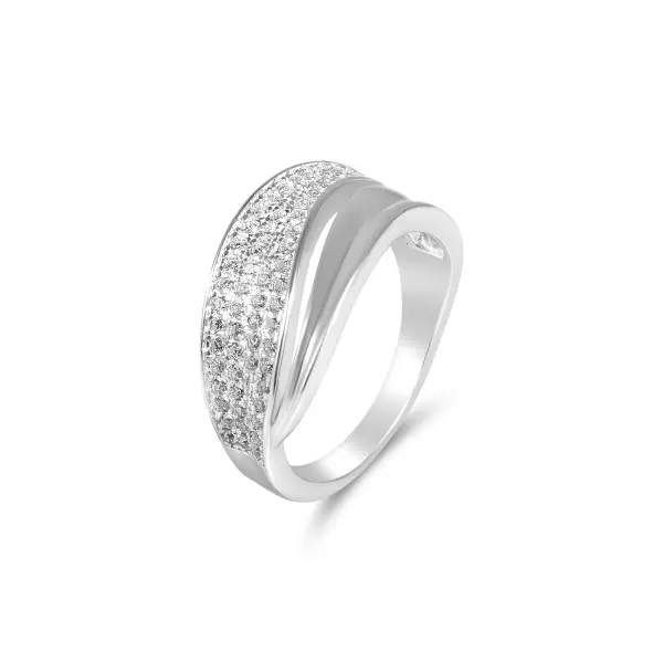Inel argint cu pietre Zirconia pavate Silver Spark Dome