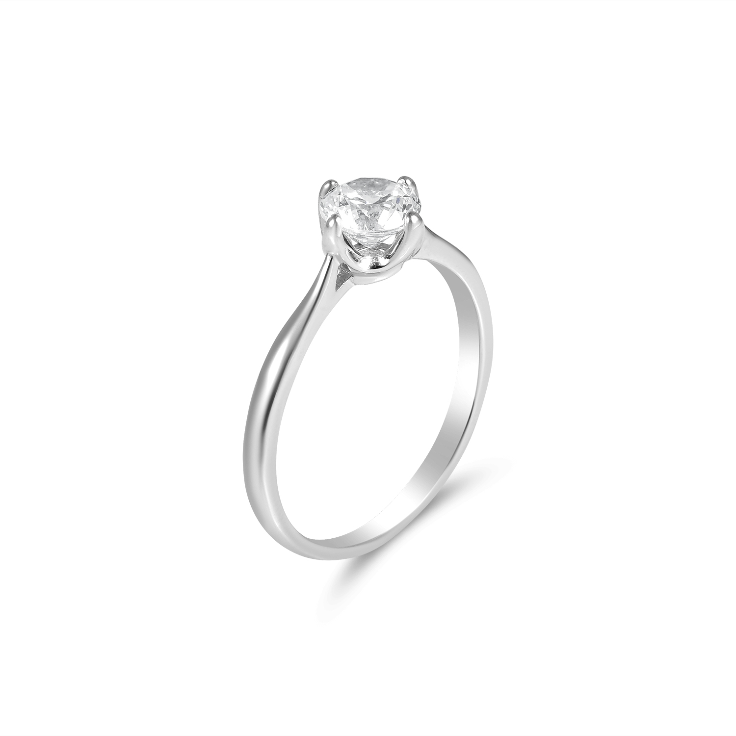 Inel argint cu piatra Zirconia Eternal Spark Solitaire