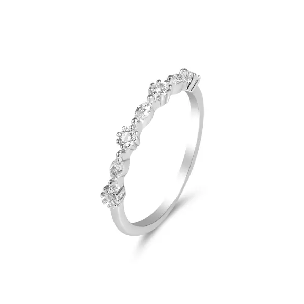 Inel argint cu pietre zirconia rotunde Silver Petite Sparkle