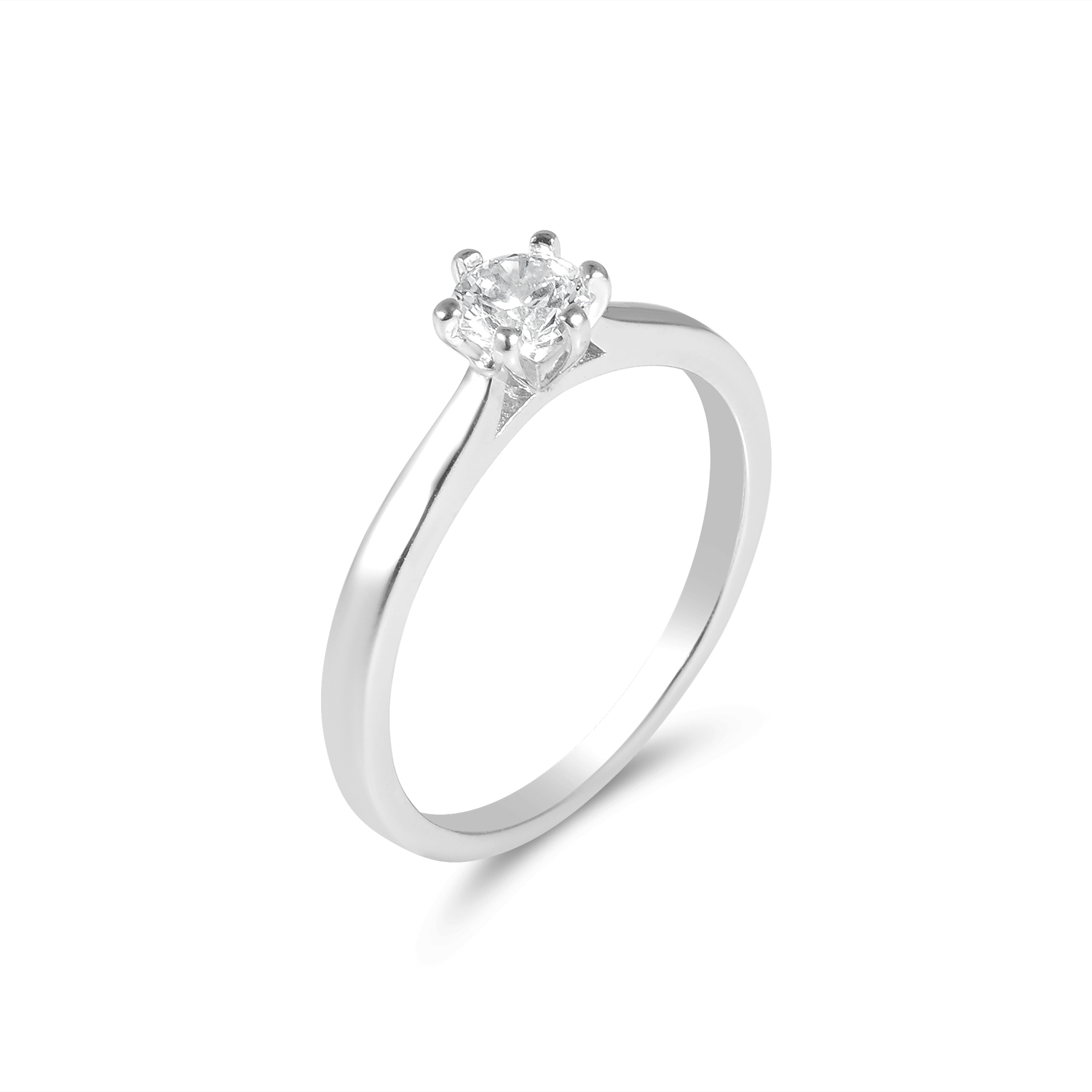 Inel argint cu piatra Zirconia Radiant Promise Solitaire