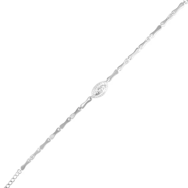 Bratara argint cu ochi si pietre zirconia Silver Eye Protect