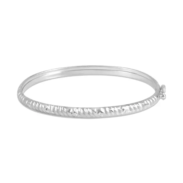 Bratara argint fixa cu model texturat Silver Carved Glow