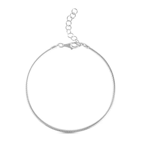 Bratara argint fina tip snake Silver Sleek Line