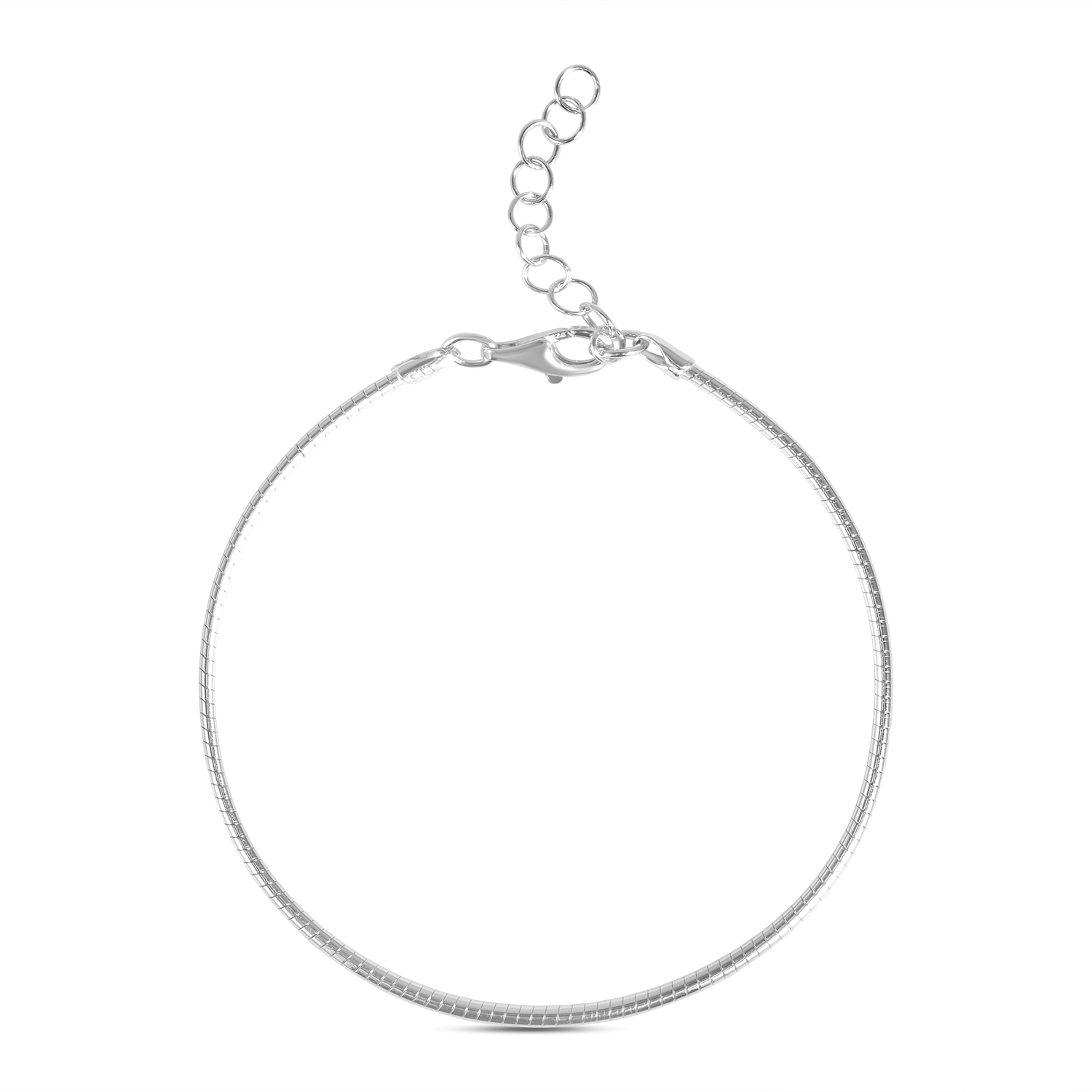 Bratara argint fina tip snake Silver Sleek Line