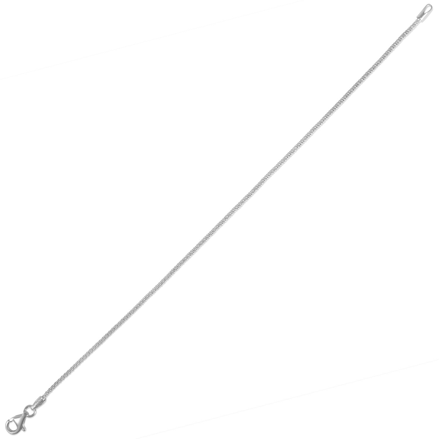 Bratara argint fina cu lant impletit Silver Soft Weave