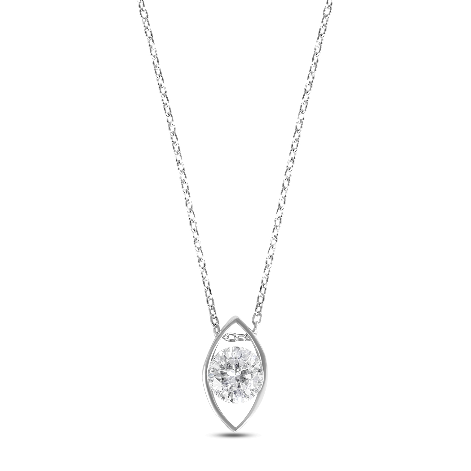 Colier de argint cu ochi si piatra Zirconia Silver Guardian