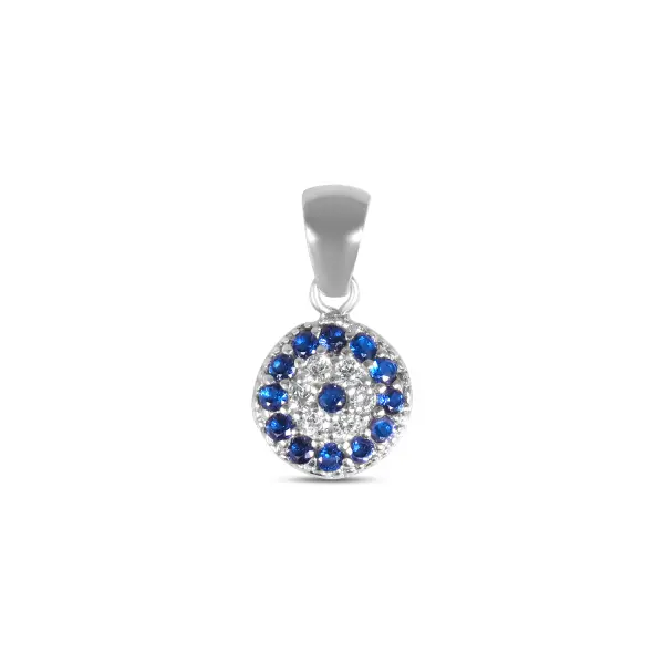Pandantiv argint cu ochi de deochi si pietre Zircona Blue Guardian Sparkle Pendant
