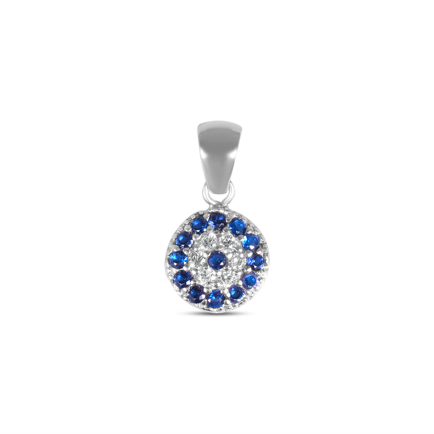 Pandantiv argint cu ochi de deochi si pietre Zircona Blue Guardian Sparkle Pendant