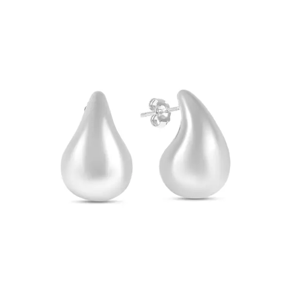 Cercei argint in forma de picatura Silver Drop Bold