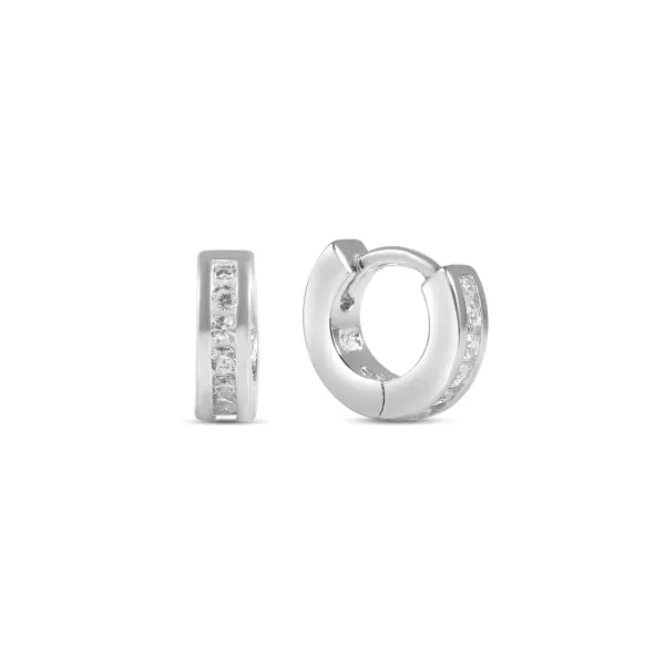 Cercei argint cu pietre Zirconia Round Shine
