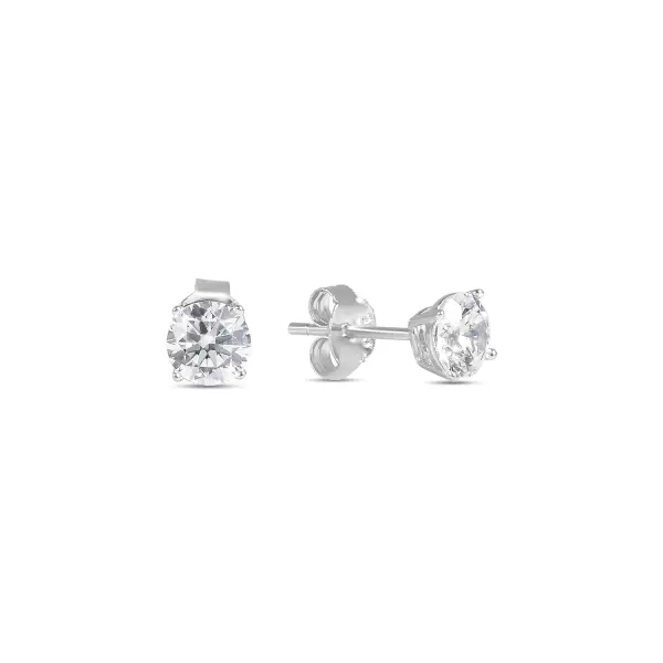 Cercei argint cu piatra Zirconia Brilliant Point