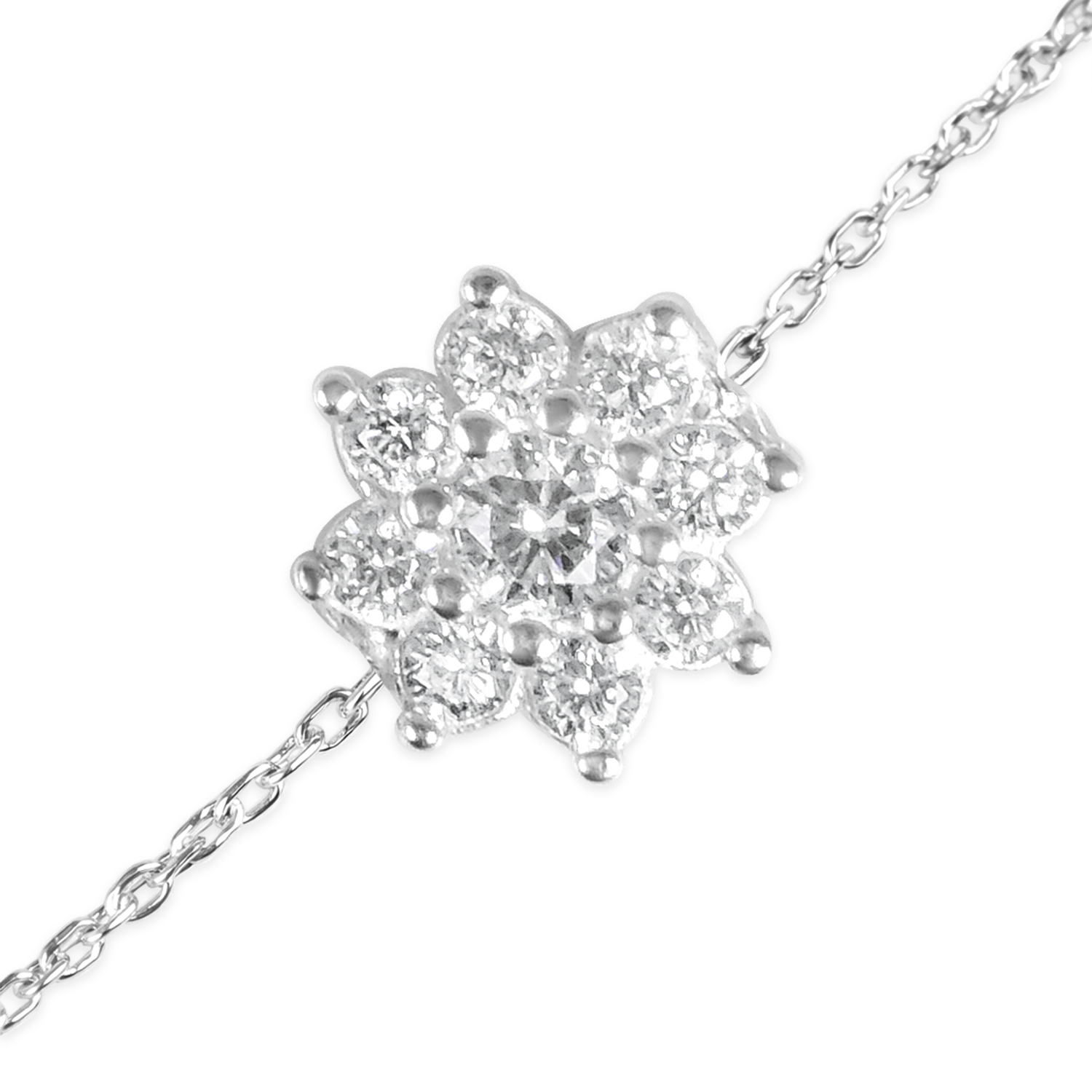 Bratara argint cu steluta delicata si pietre Zirconia Mini Star Glow