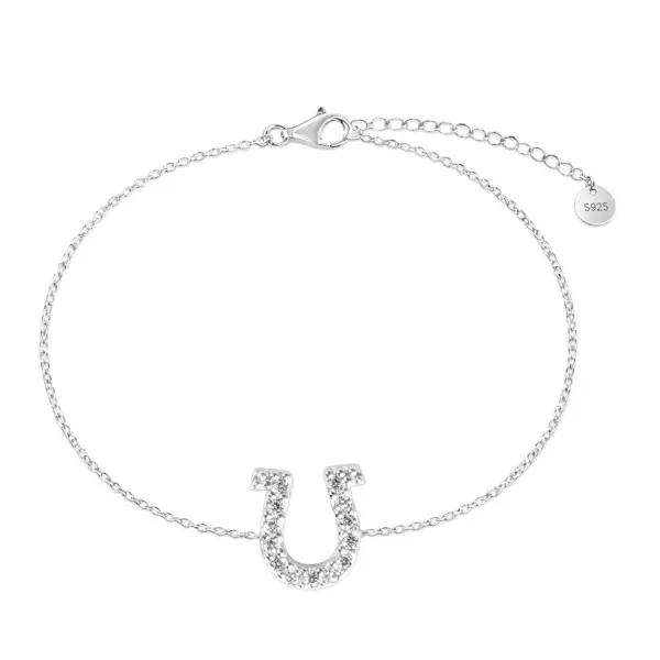 Bratara argint cu potcoava si pietre Zirconia Lucky Shine