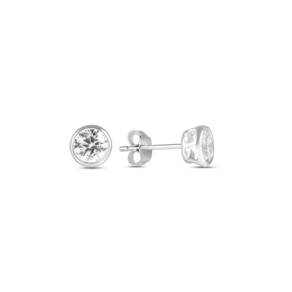 Cercei argint cu pietre Zirconia mici Delicate Glow Studs