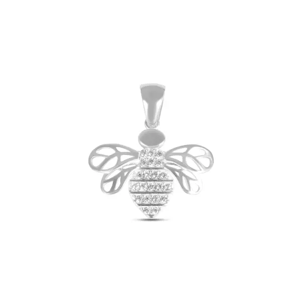 Pandantiv argint in forma de albina cu pietre zirconia Honey Spark