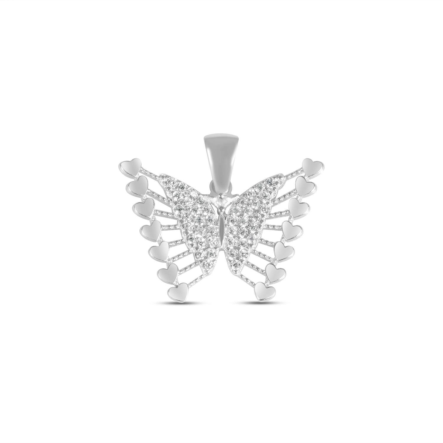 Pandantiv argint in forma de fluture cu pietre Zirconia Butterfly Glow