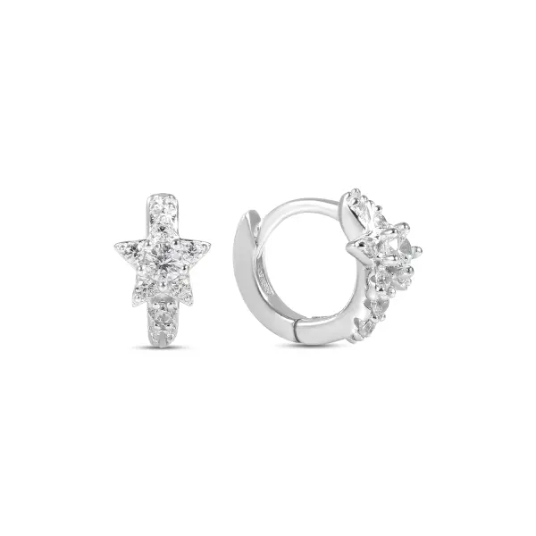 Cercei argint cu stea si pietre zirconia Star Sparkle Kids