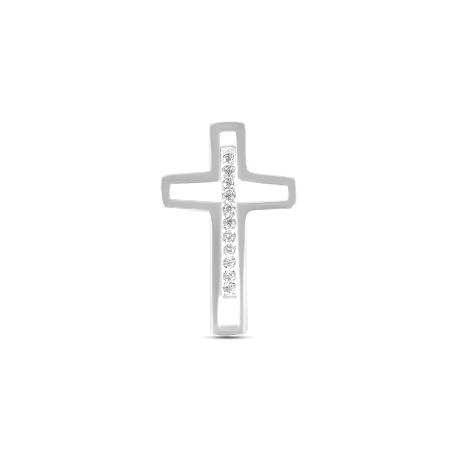 Pandantiv argint in forma de cruce cu pietre Zirconia Radiant Faith Cross