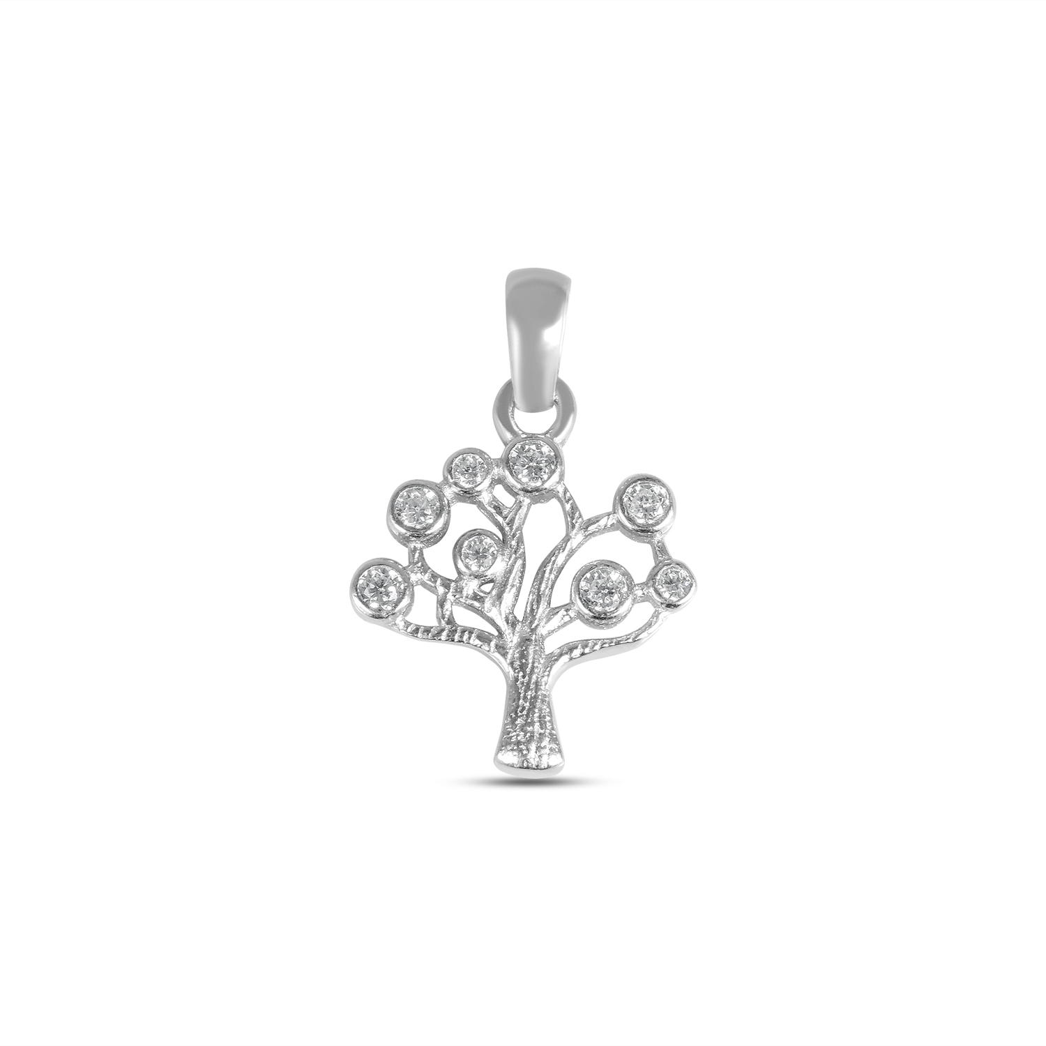 Pandantiv argint in forma de copac cu pietre Zirconia Tree of Light