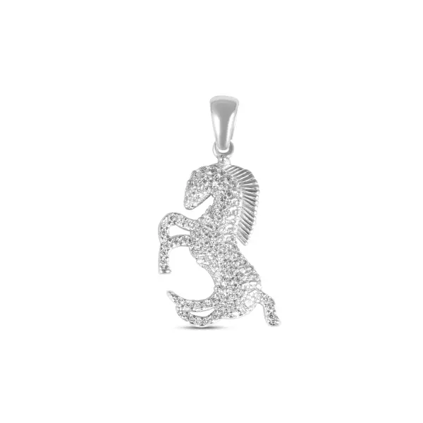 Pandantiv argint in forma de cal cu pietre Zirconia Wild Spirit Horse
