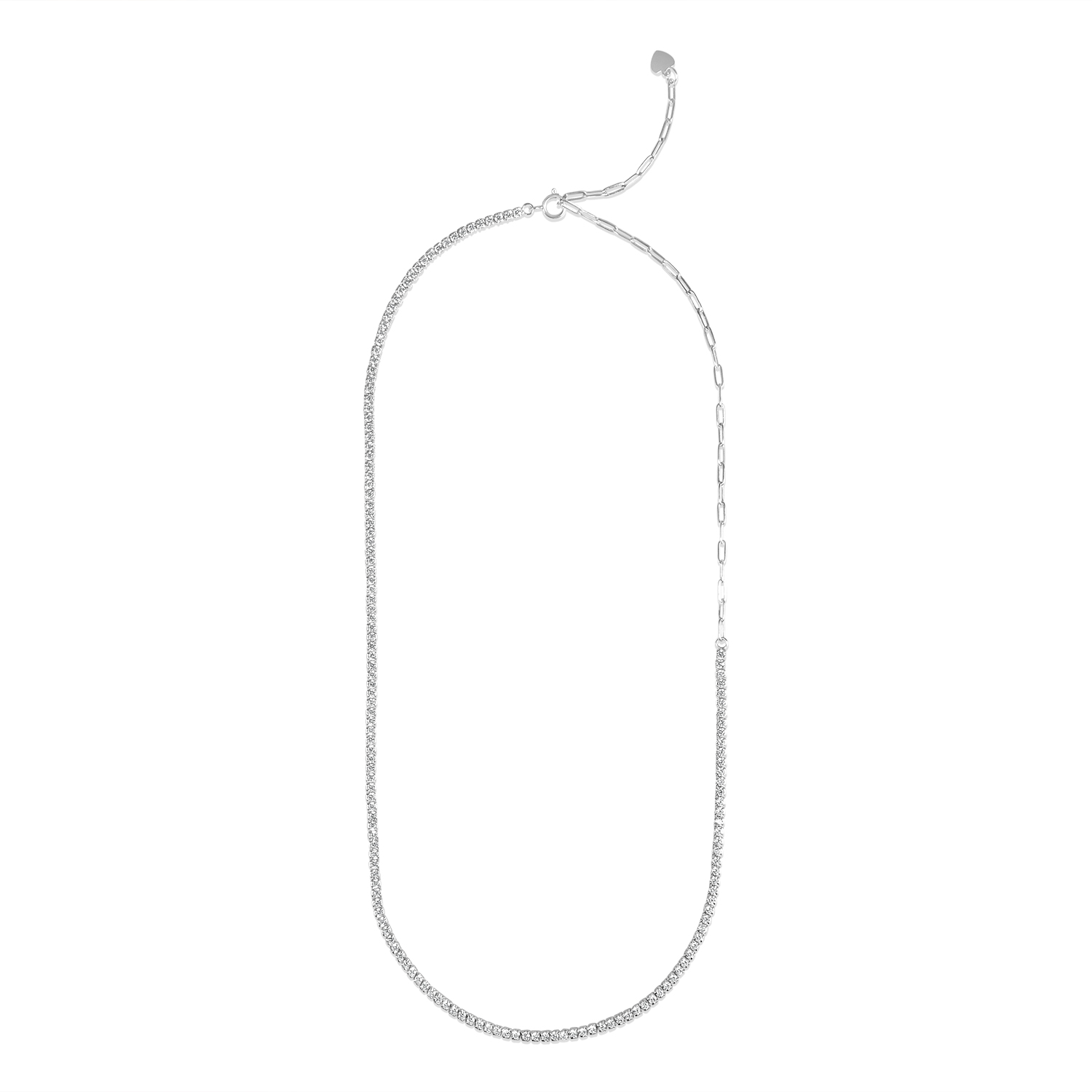 Colier de argint Tennis cu pietre Zirconia Elegant Spark Line