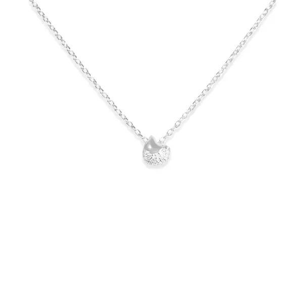 Colier de argint cu pandantive tip picatura si pietre zirconia Liquid Drops Glow