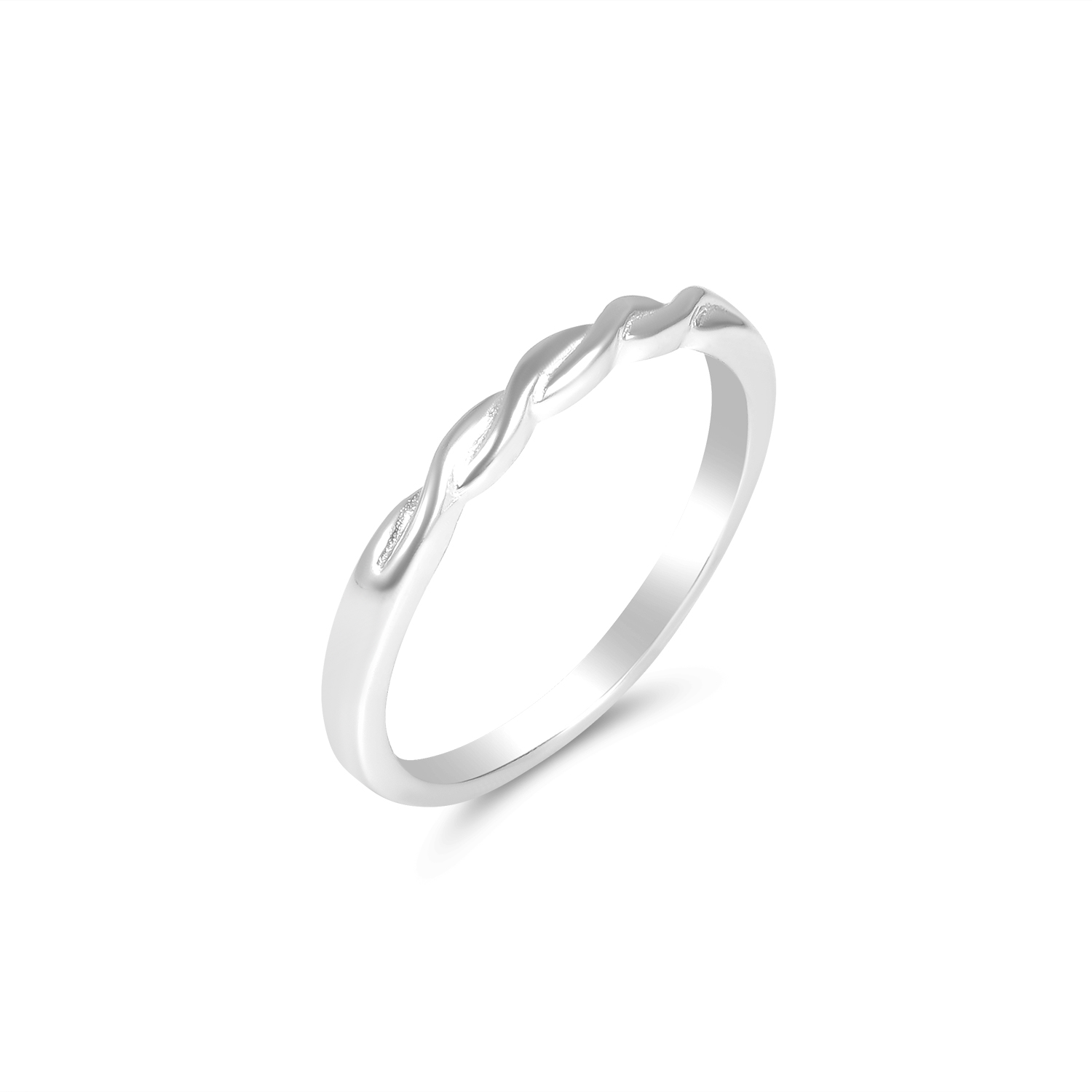 Inel argint cu model impletit Elegant Twist Silver