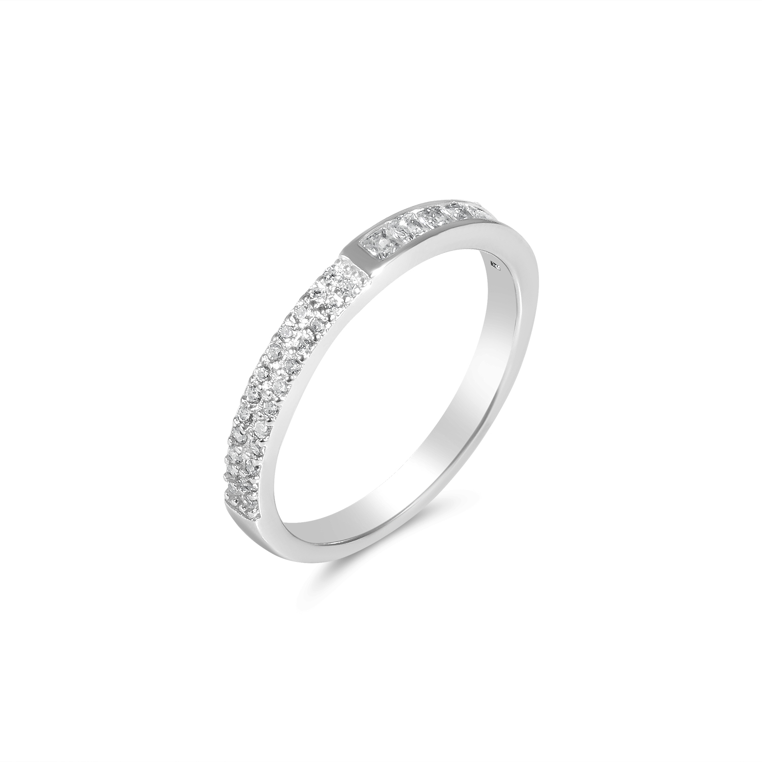 Inel argint dama cu pietre zirconia Linear Spark