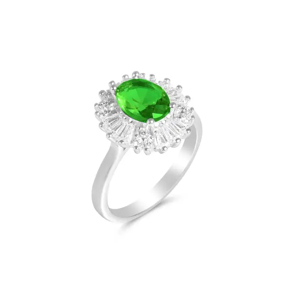 Inel argint dama cu pietre Zirconia Crystal Bloom