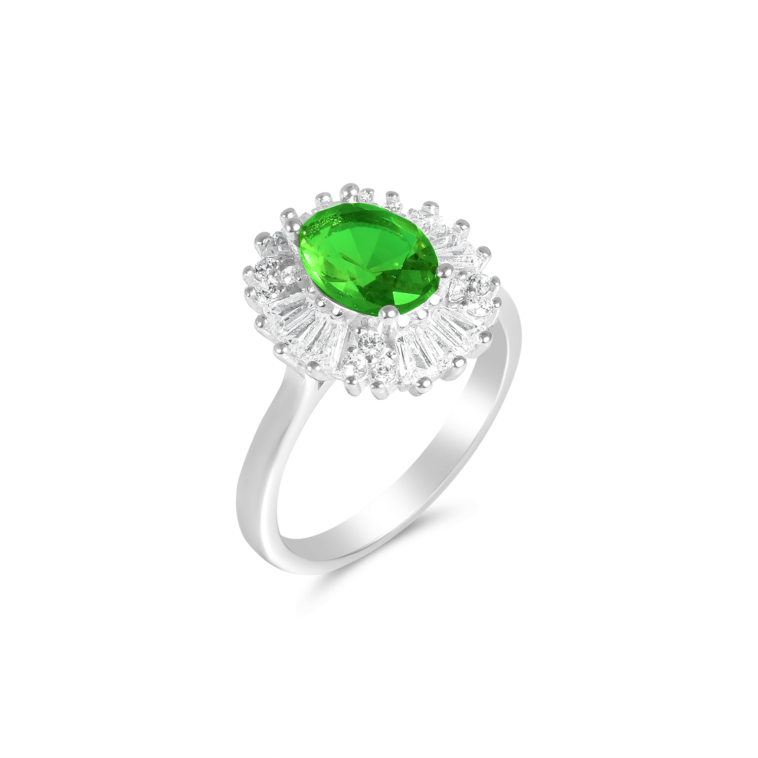Inel argint dama cu pietre Zirconia Crystal Bloom