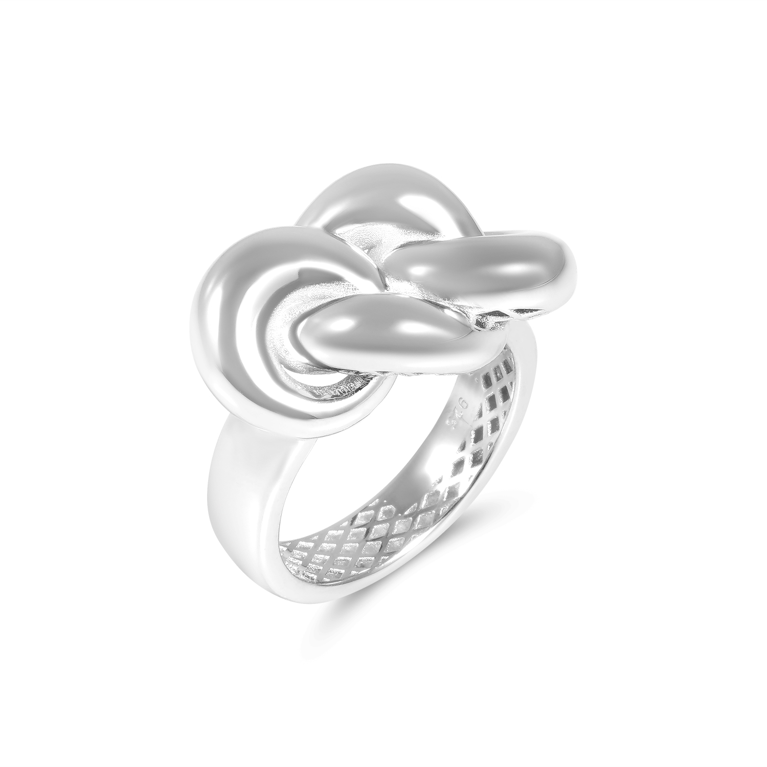 Inel argint dama cu design impletit si volum sculptural Interlace Bold