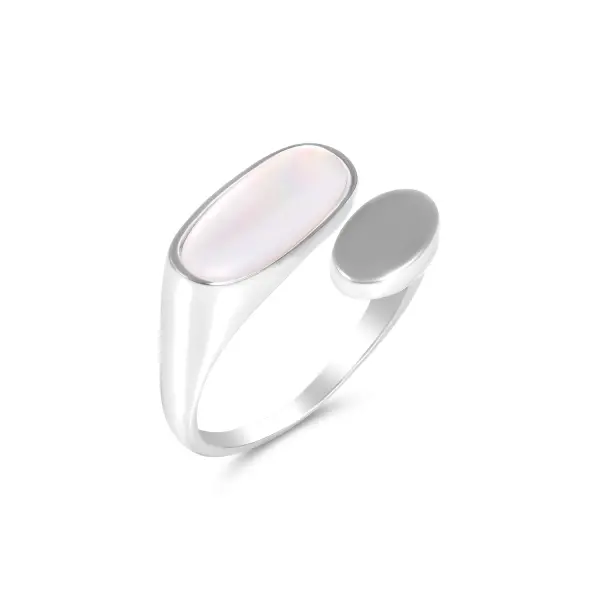 Inel argint dama cu sidef si design deschis Pearl Glow