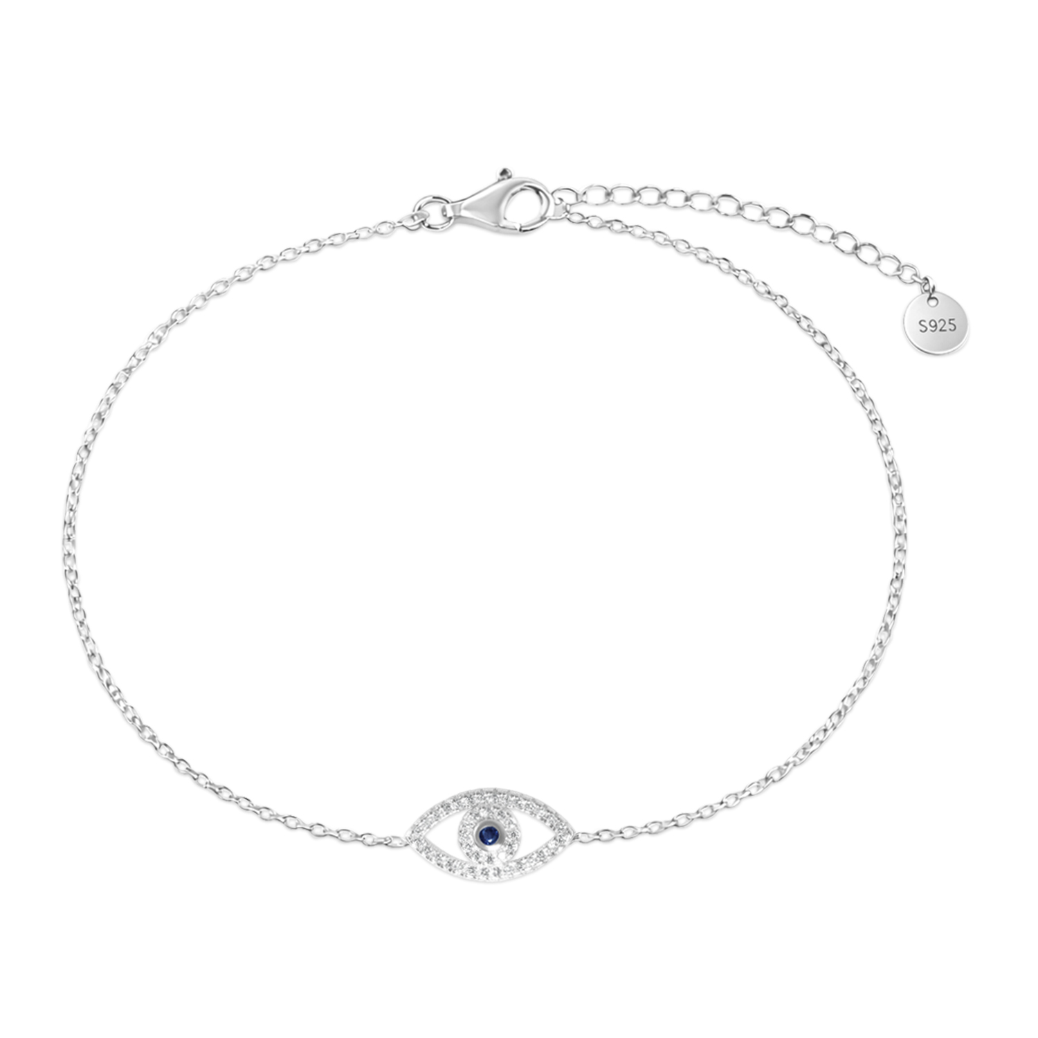Bratara argint cu simbol ochi si pietre zirconia Mystic Eye