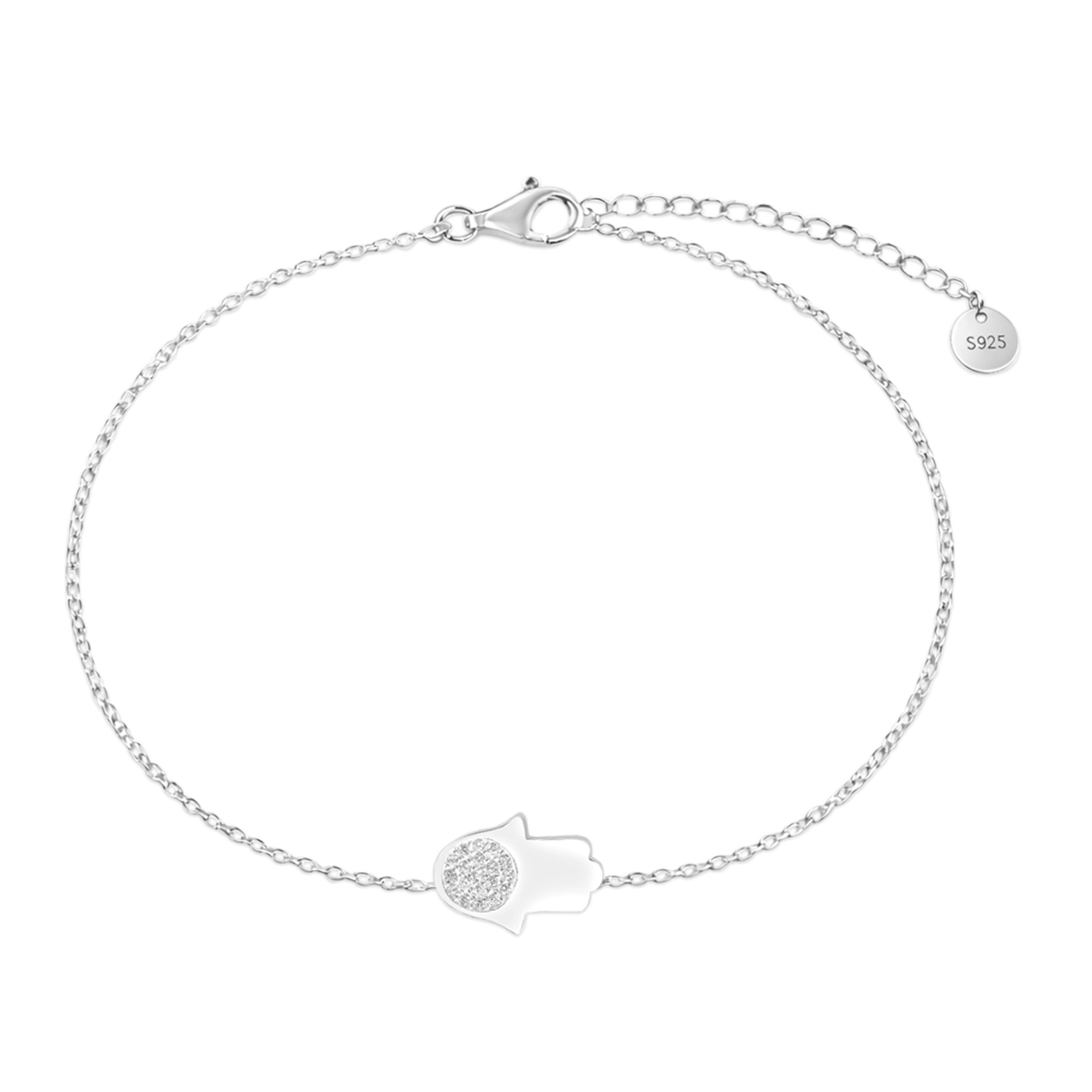 Bratara argint cu pandantiv elegant si pietre zirconia Pure Glow