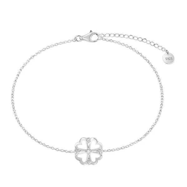 Bratara argint cu bile decorative si pietre Zirconia Radiant Beads