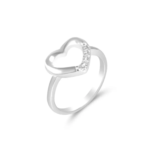 Inel argint dama cu inima si cinci pietre Zirconia Five Hearts Spark