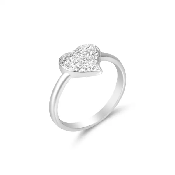 Inel argint dama cu inima pavata cu pietre Zirconia Heart Spark Elegance