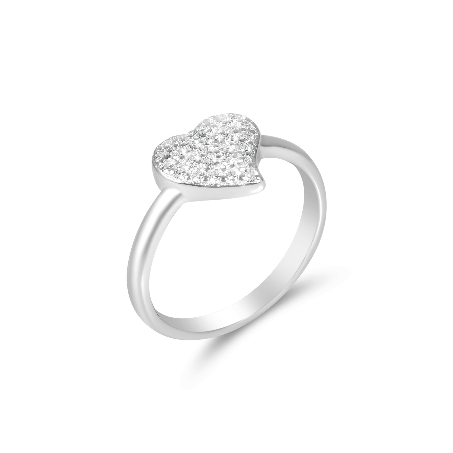 Inel argint dama cu inima pavata cu pietre Zirconia Heart Spark Elegance