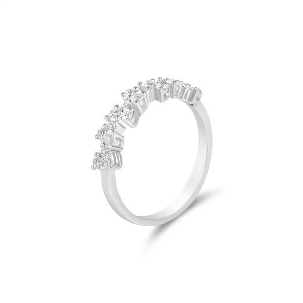 Inel argint dama cu ramuri pavate cu pietre Zirconia Elegant Bloom