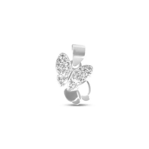 Pandantiv argint cu fluturi si pietre Zirconia Butterfly Spark