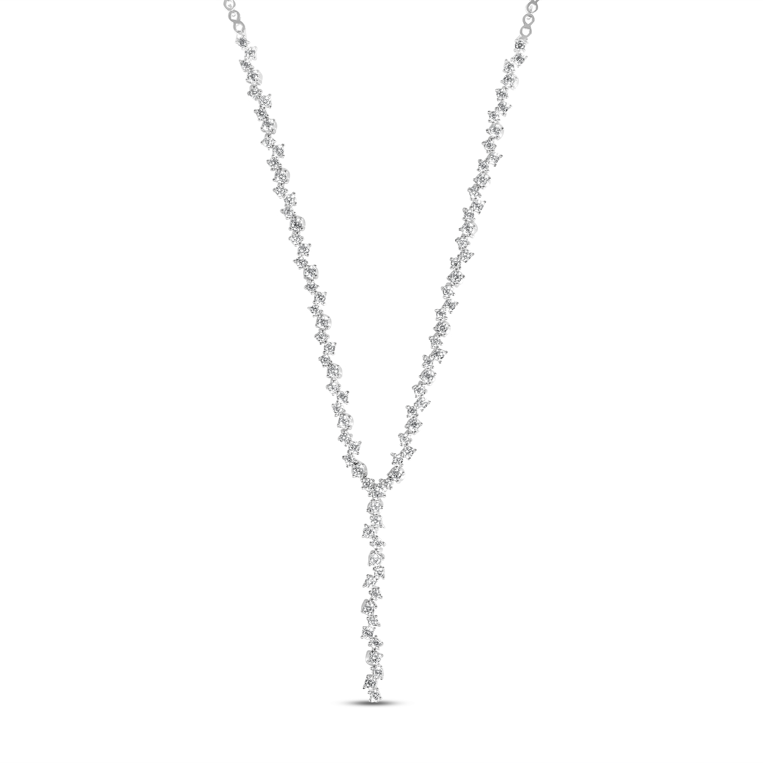 Colier de argint pavat cu pietre Zirconia Radiant Line Elegance